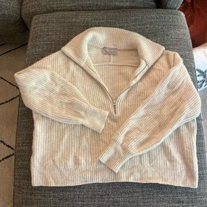 Everlane The Felted Merino Half-Zip Sweater